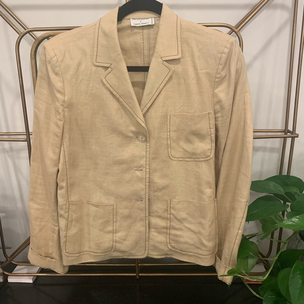 Philosophy linen unlined blazer/jacket.